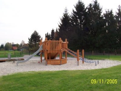 Piratenschiff-Spielplatz Detail 
